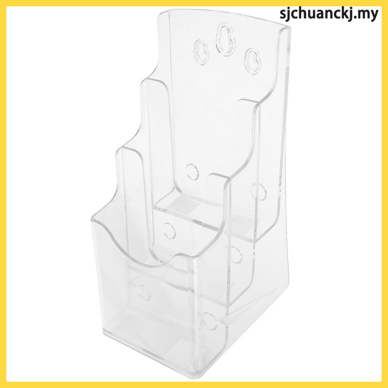 Display Holder Transparent Storage Rack Wall Mounted Document Clear ...