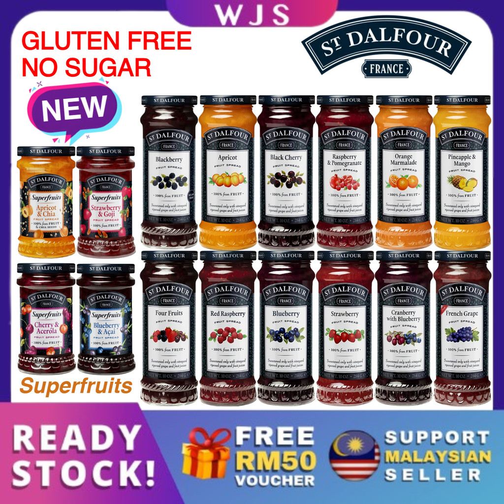 🇲🇾FREE RM50 VOUCHER🎁MLQ St Dalfour Fruit Spread Jam Traditional French ...