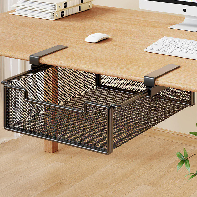 Office Stationery Under Desk Storage Box Drawer Type Invisible Desk ...