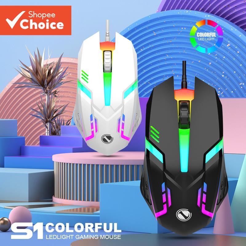 S1 USB Luminous Gaming Mouse with Wire for Computer Laptop Gaming ...