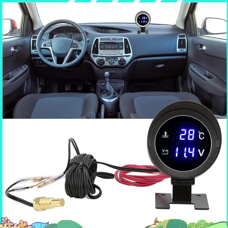 DC 9-36V Car Water Temperature Gauge Voltmeter Car Motors Water Temp ...