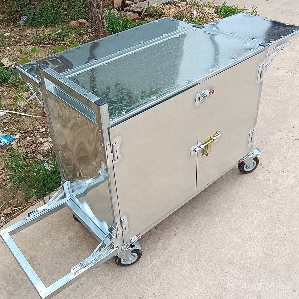 Gourmet Stall with Wheels Disassembly Dining Car with Door Metal ...