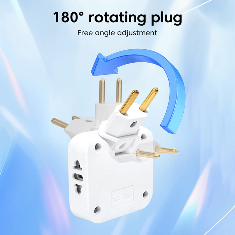 [OriginalGrass] 180 Degree Rotatable Socket 3-in-1 EU Plug Converter ...
