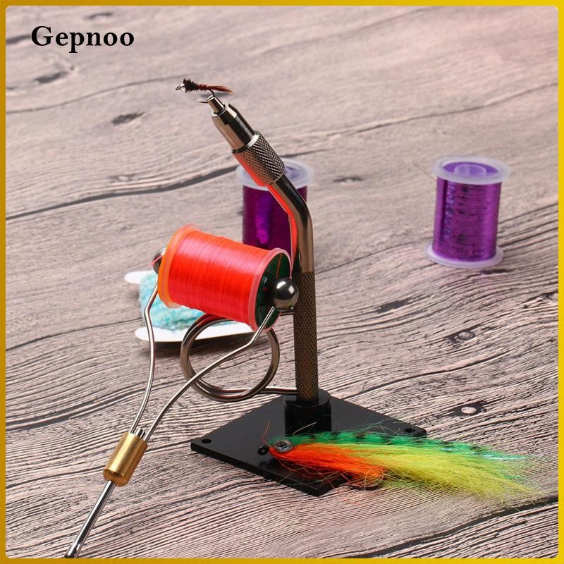 Gepnoo Rotary Fly Tying Vise Steel Screw Supplies Practical Lure Making ...
