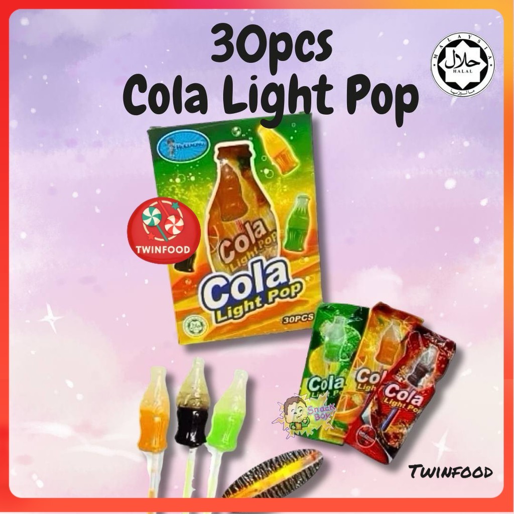 30PCS Gula-Gula Keras HULLNONO Cola Light POP - 30pcs (TF) | Shopee ...