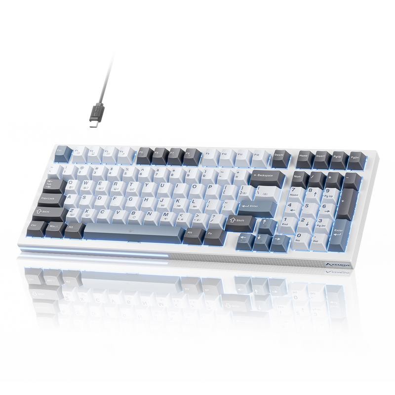 KEMOVE K98SE Mechanical L Gaming Keyboard, LED Backlit Programmable ...