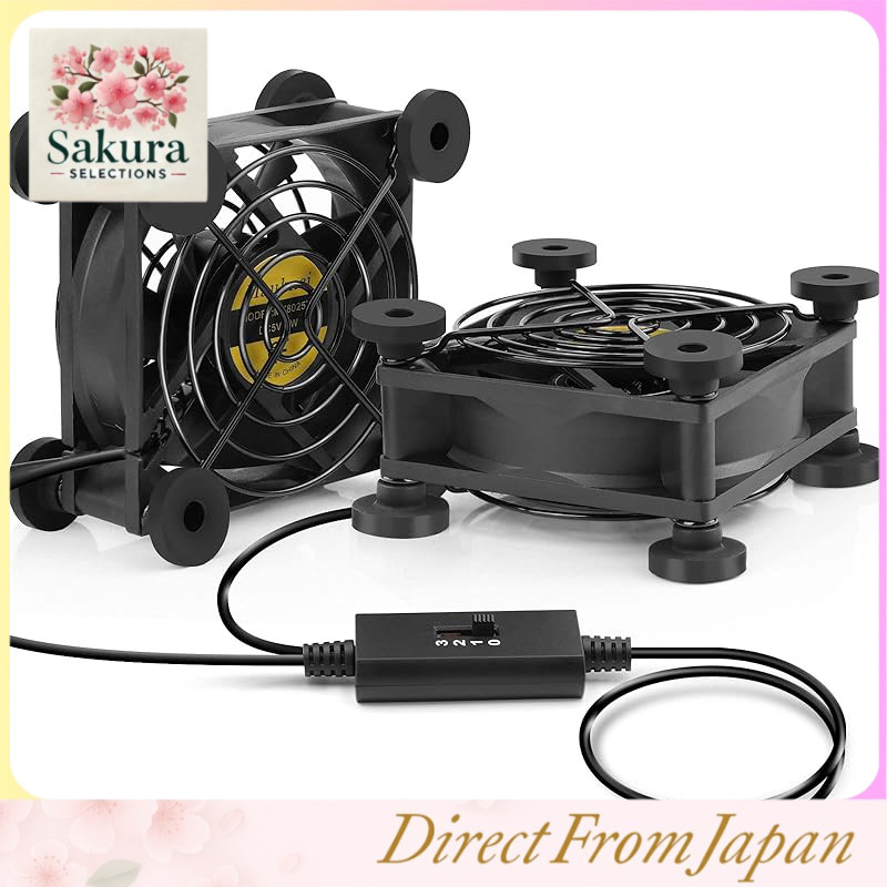 Mauknci USB Cooling Fan - 5V Silent Mini Fan with Anti-Vibration Rubber ...