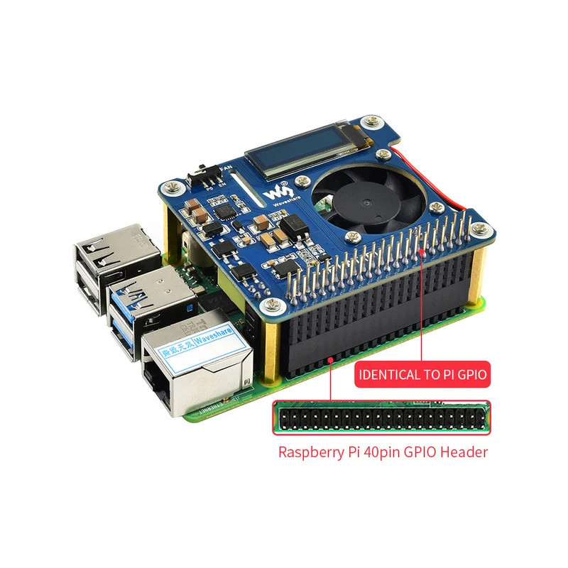 5V Pi4B PoE HAT Papan Pengembangan Kipas Penyejuk untuk RPI RasPi ...