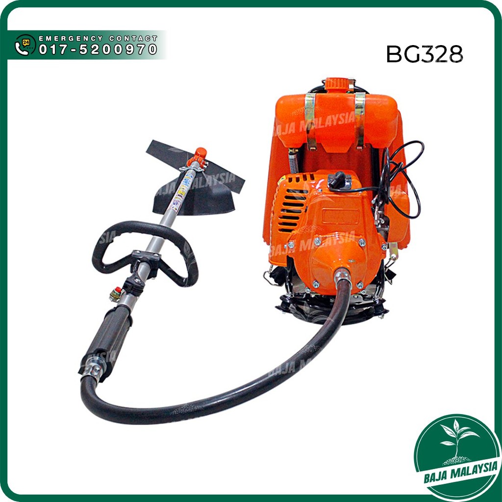 BRUSH CUTTER BG328 32.8CC Heavy Duty Backpack Grass Trimmer Cutter ...