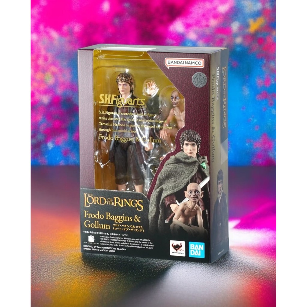 Pack 2 figurines Frodo Baggins & Gollum, S.H Figuarts - Le Seigneur des Anneaux - Bandai