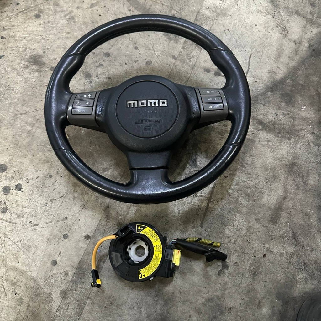 MOMO Steering WHEEL Momo Euro WITH CLOCK SPRING for Viva Avy Passo Myvi ...