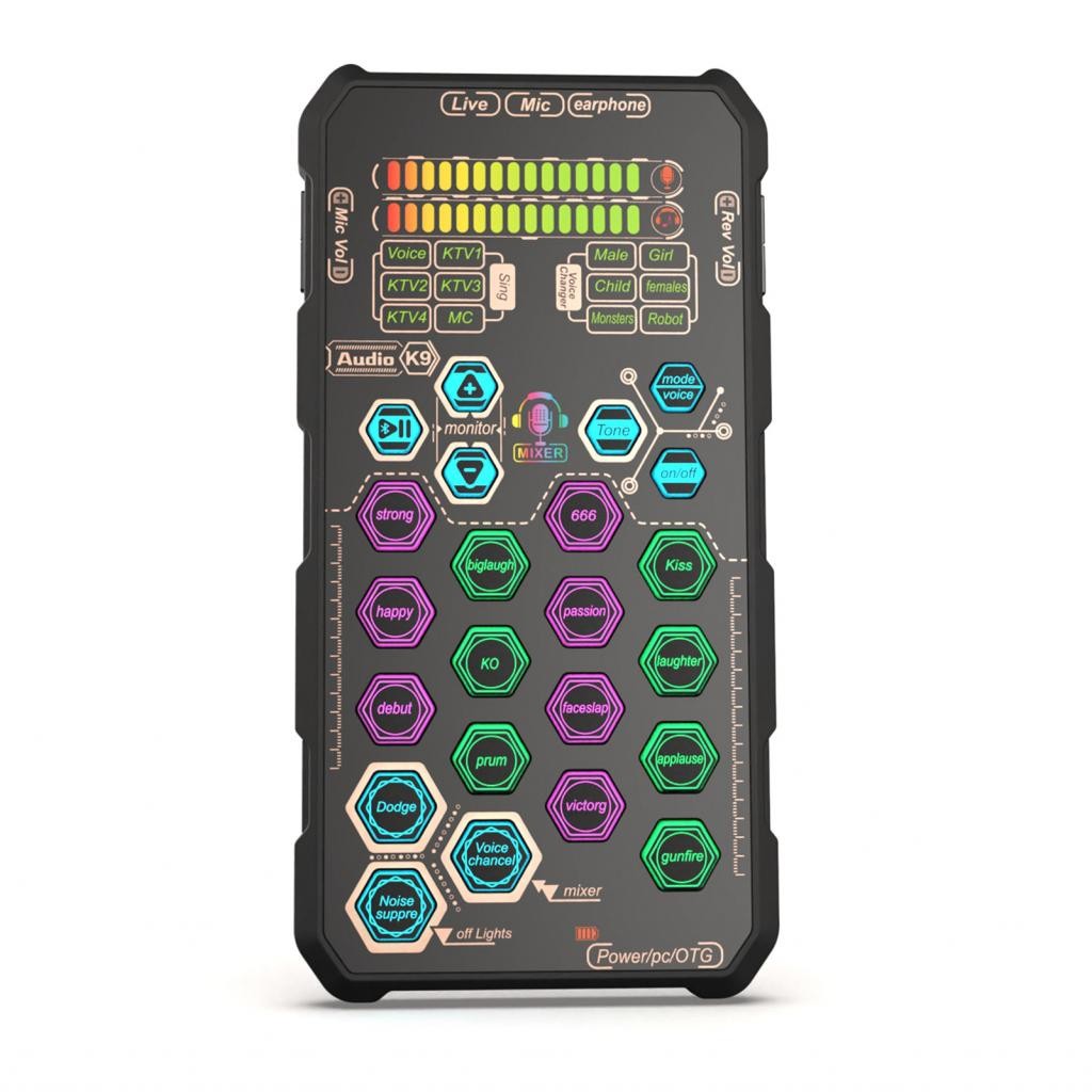 Maib K9 Handheld Live Sound Card Board Set with Voice Change for ...
