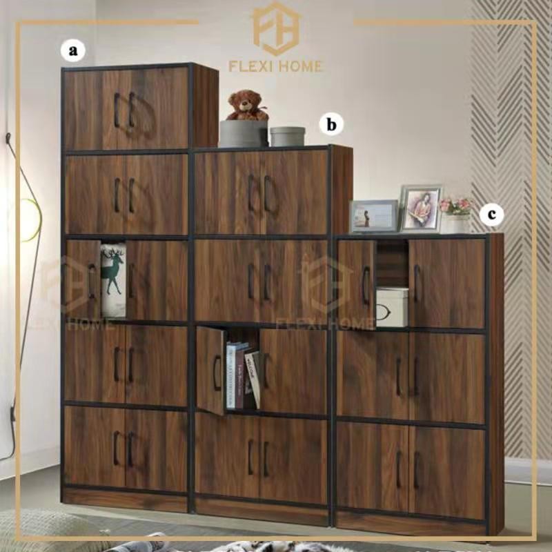 Premium Utility Shelf 3/4/5 Layer File Cabinet/Rak Buku pintu/Book ...