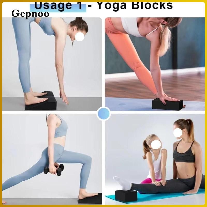 QFSPORTING Planche inclinée de yoga en matériau EVA noir, tapis d