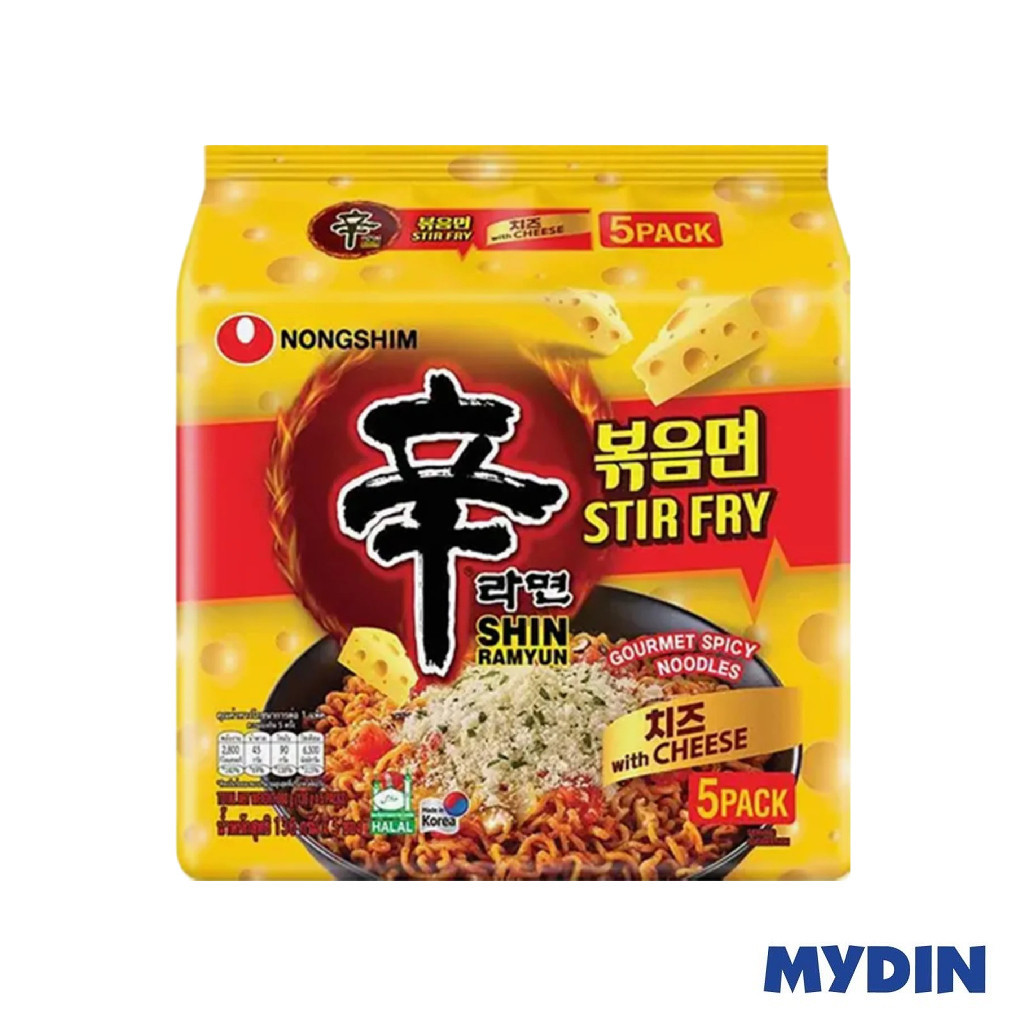 Nongshim Shin Ramyun Stir Fry Spicy Noodles With Cheese (5's x 120g ...