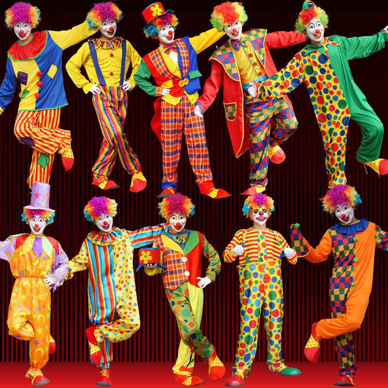 Role playing costumes Halloween Clown Costume Clothes Adult Magician ...