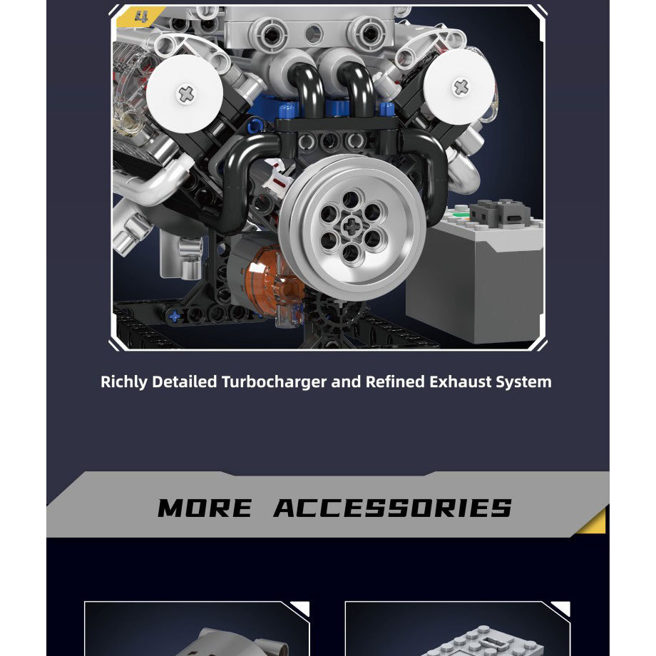 W&F Model King V8 Engine Model Building Blocks - Educational Mechanical ...