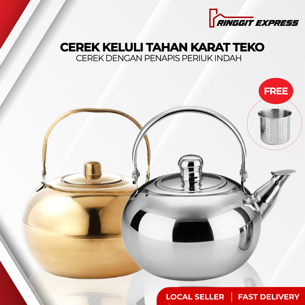 Stainless Steel Cerek keluli tahan karat teko restoran hetol pot air ...