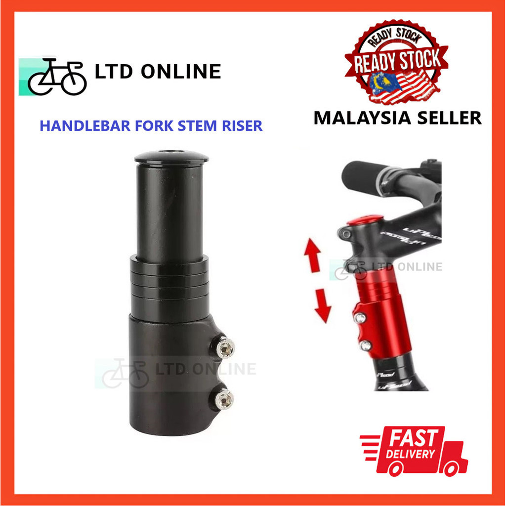 Bike Handlebar Fork Stem Riser Rise Up Extender Extension Heads Up Bike ...