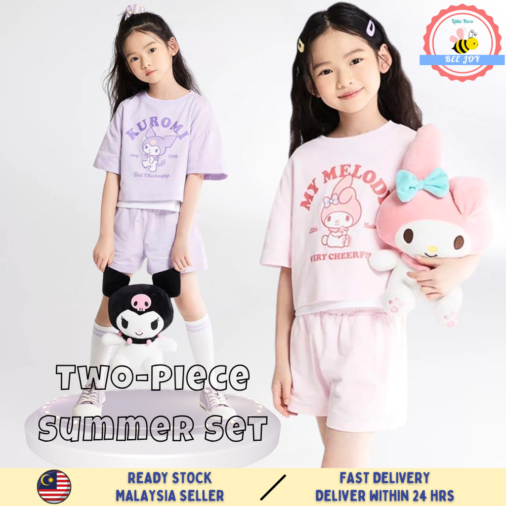 BEEJOY Sanrio Kuromi Baby Girl Top Shirt Pants Set Baju Budak Perempuan ...