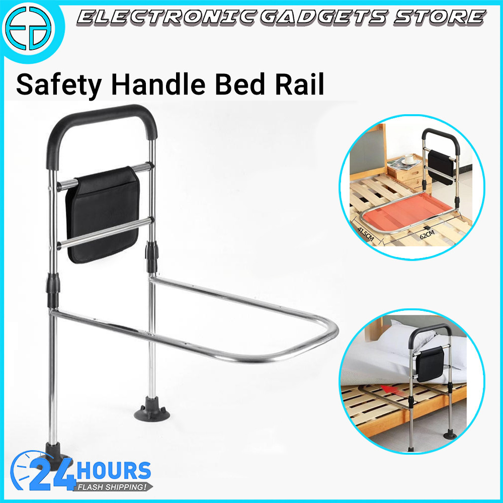 Bed Assist Bar With Storage Pocket, Height Adjustable Fall Prevention ...
