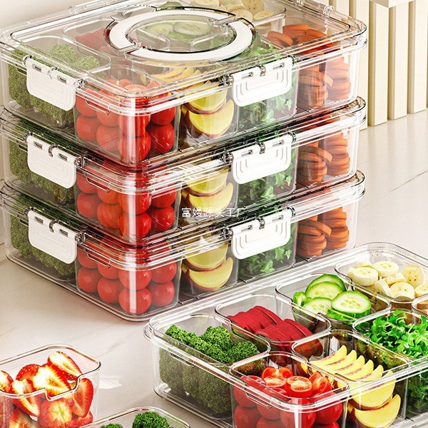 Kitchen Refrigerator Fresh-Keeping Sealed Box Salad Spice Box Food ...