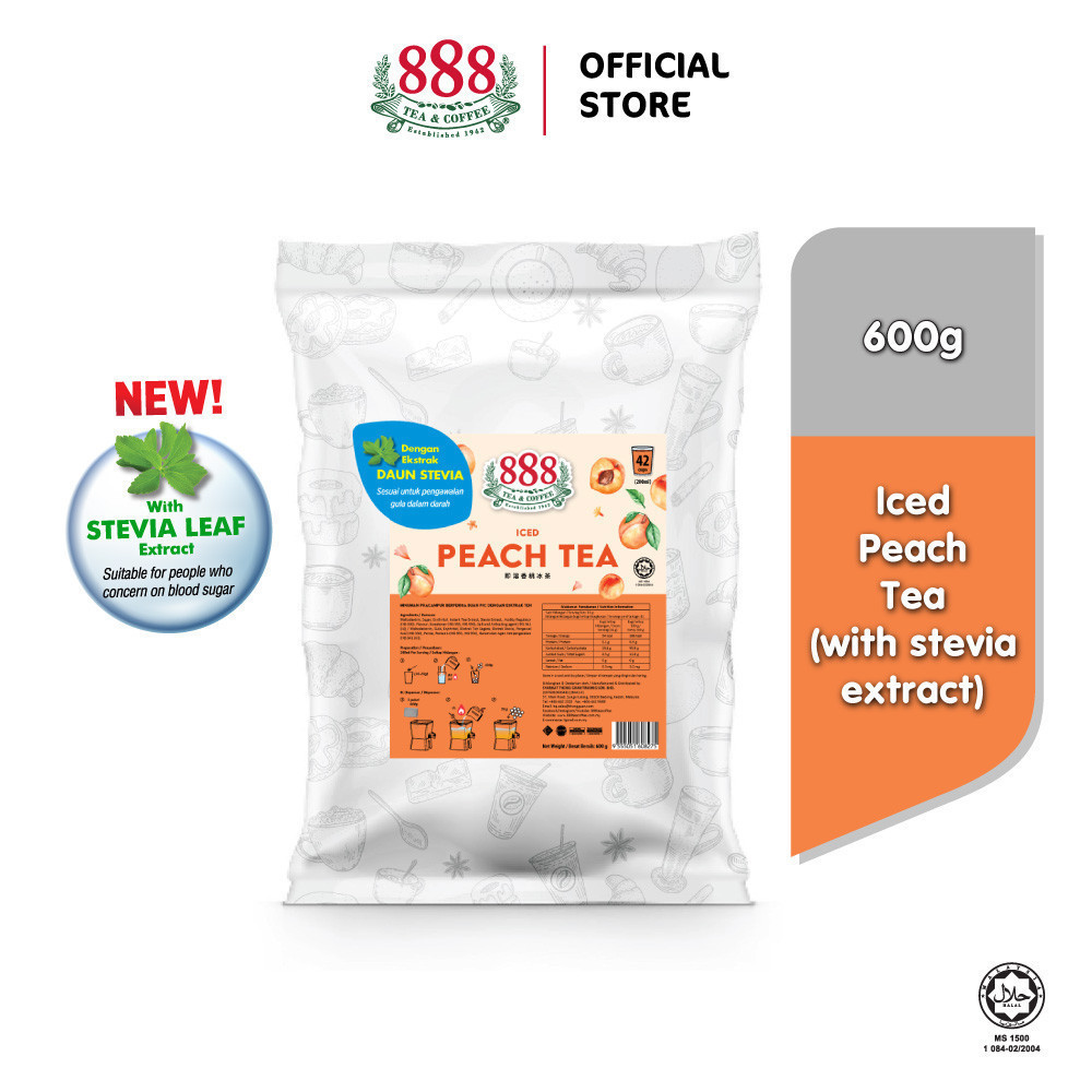 888 Iced Peach Tea with Stevia (600g) | Shopee Malaysia