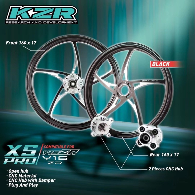 KZR YAMAHA Y15ZR V1 V2 / Y16ZR V1 CUSTOM HUB OPEN HUB 160 160 / 17 X5 ...
