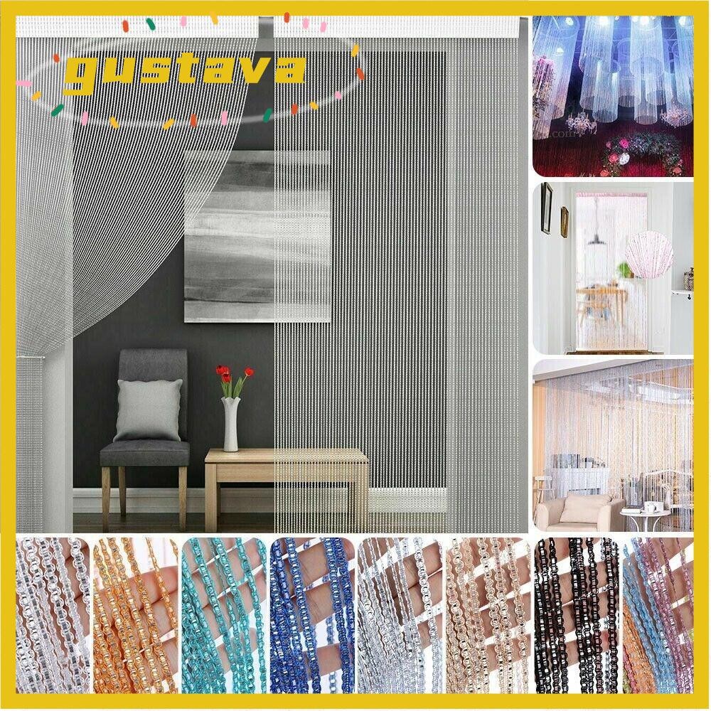 GUSTAVA String Curtain DIY Wedding Panel Summer Screen 100*200cm Door ...