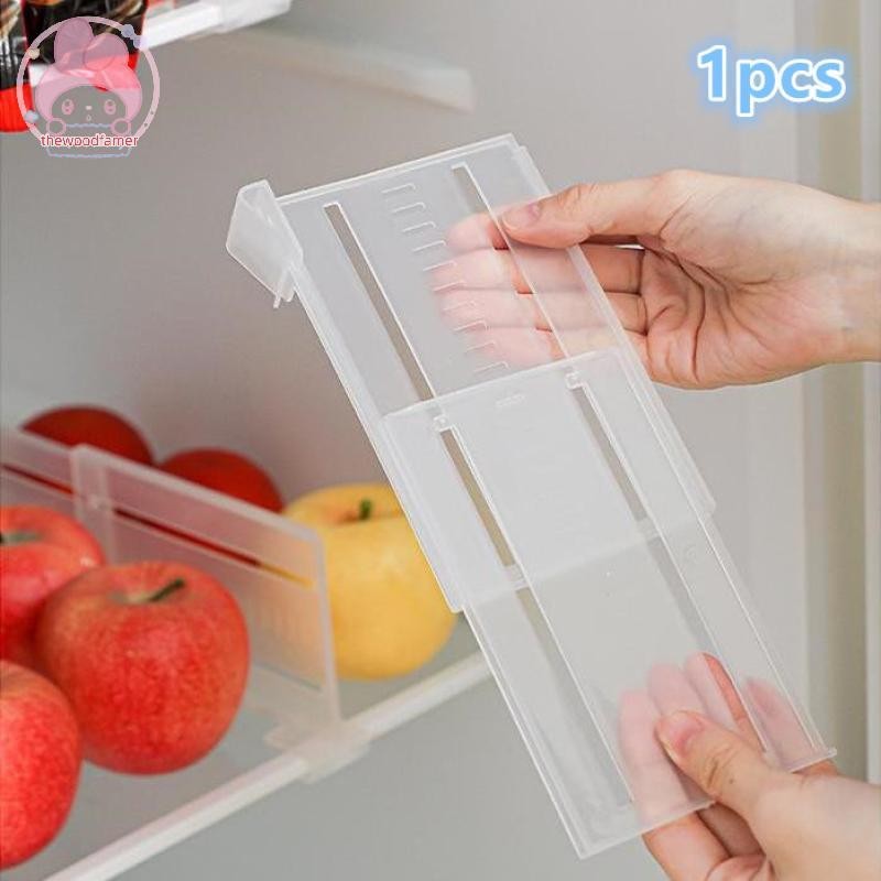 thewoodfamer Refrigerator Retractable Partition Board Storage Box ...