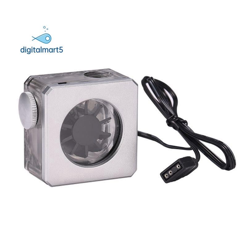RGB Water Flow Meter System for PC Gaming Water Cooling Building Silver ...