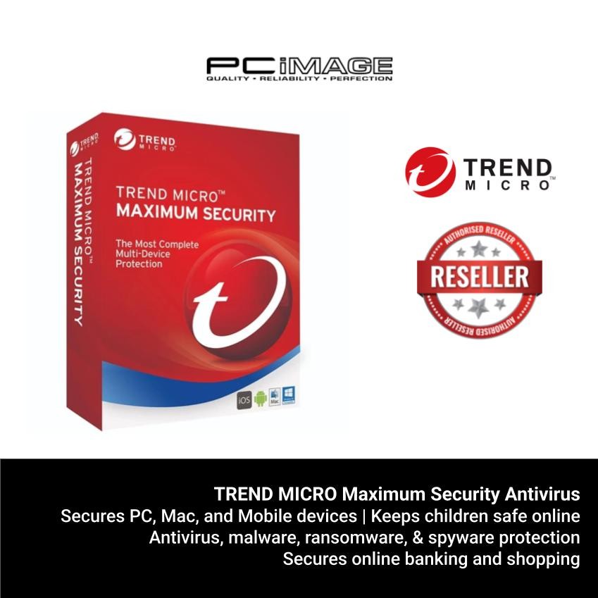 TREND MICRO Maximum Security Antivirus (PC, Laptop, Mac, Mobile Devices ...