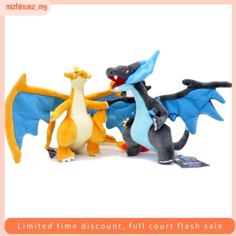 Mega Charizard X Plush – 9in Pokémon Animator Doll – Stuffed Toy – Cotton Rope & Wool