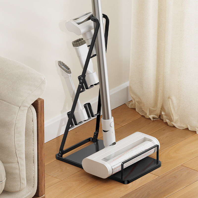 Simple Floor-standing Type Perforation-Free Vacuum Cleaner Storage Rack ...