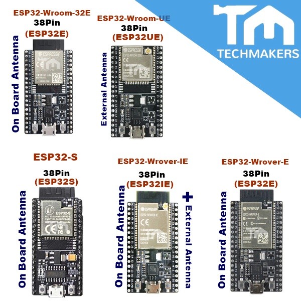 ESP32 NodeMCU IOT ESP-32/ESP32E/ESP32UE/ESP32S WROVER Wifi & Bluetooth Development Board AI-Thinker LoLin Arduino