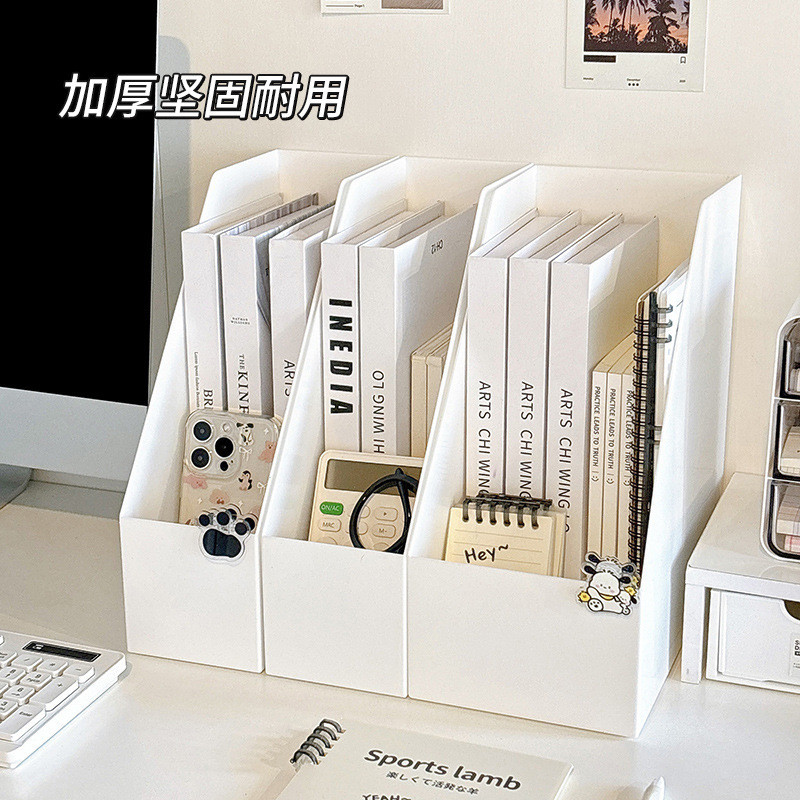 Desk Shelf Bookshelf File Shelf Desk Book Clip Student Book Storage Box ...
