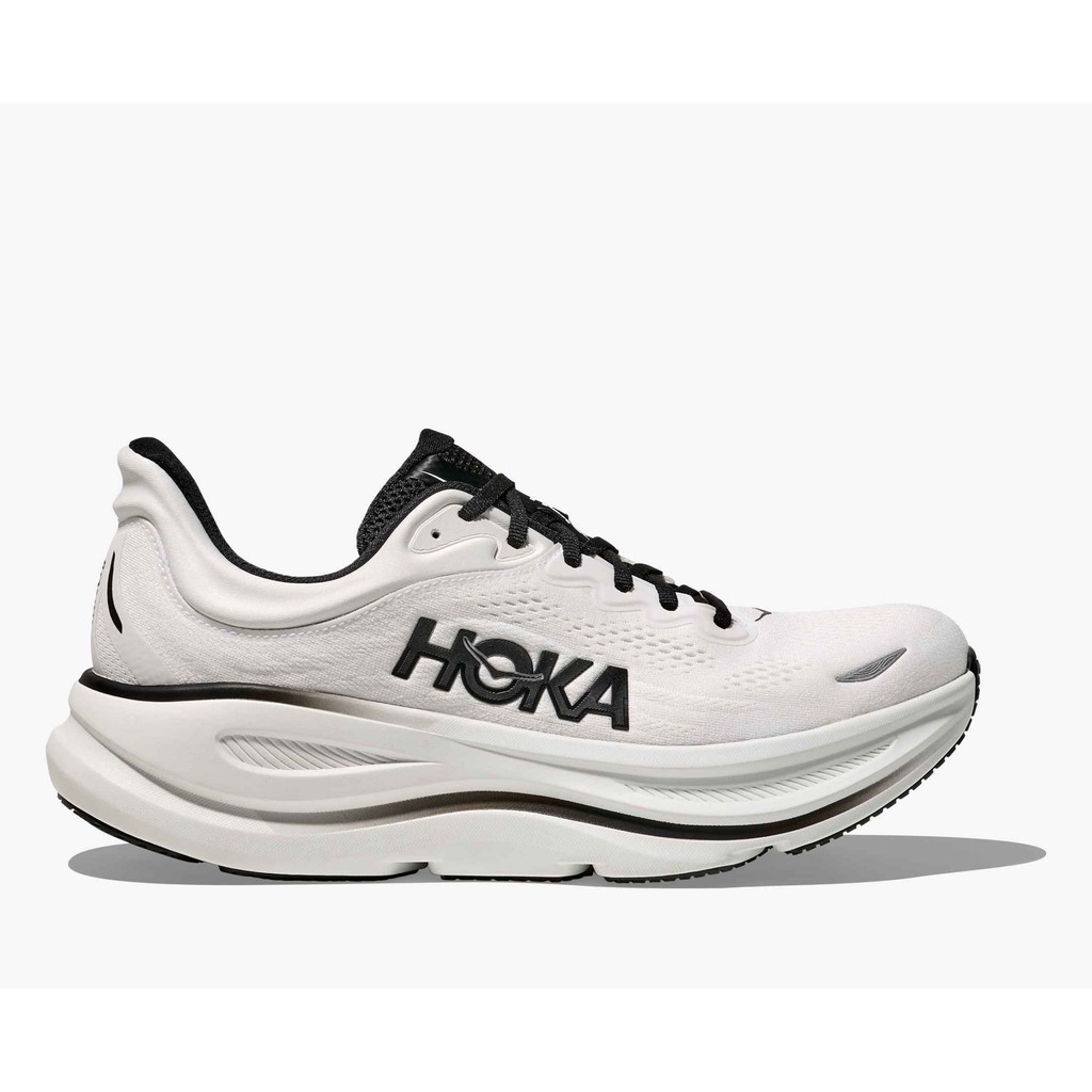Hoka Bondi 9 | Men's | White / Black | Shopee Malaysia
