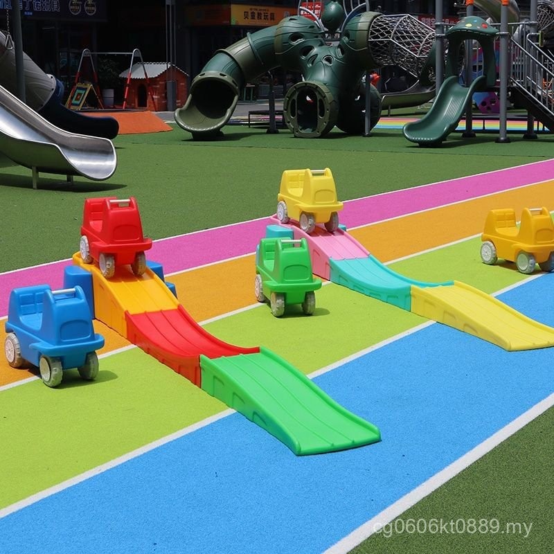 Naughty Castle Sliding Three-Stage Car Kindergarten Children Prying ...