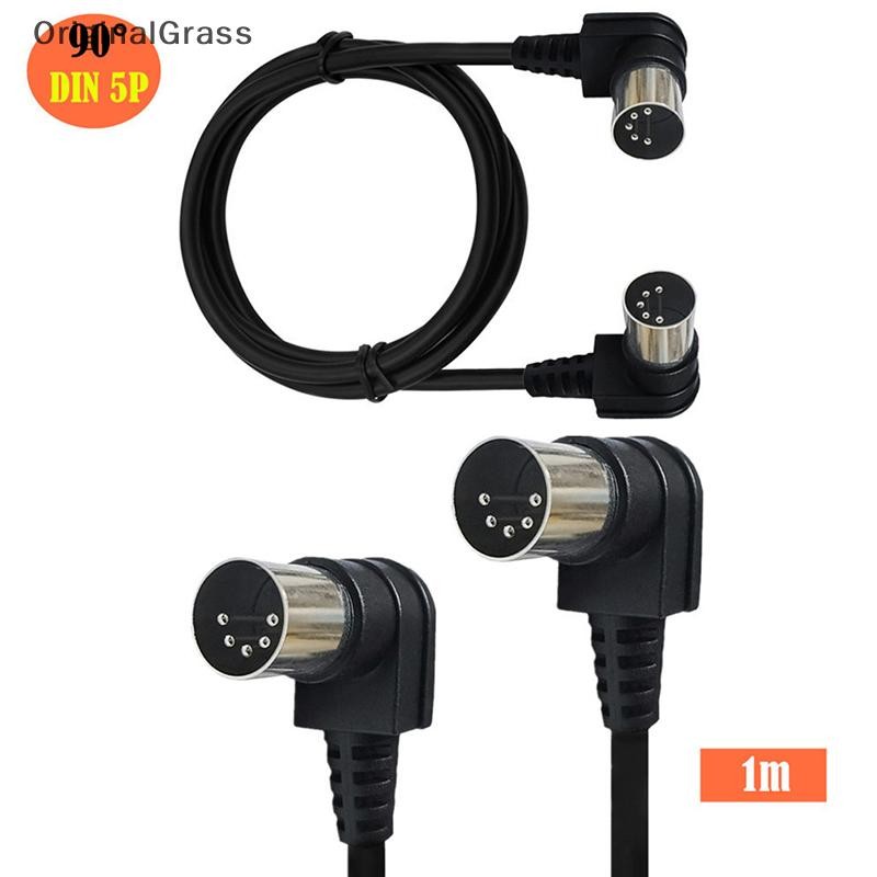 [OriginalGrass] Double 90 Degree Right Angle MIDI 5 PIN Male To MIDI 5 ...