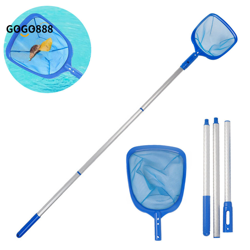 Gox Pool Leaf Net Adjustable Pool Skimmer Rake with Fine Mesh Leaf ...