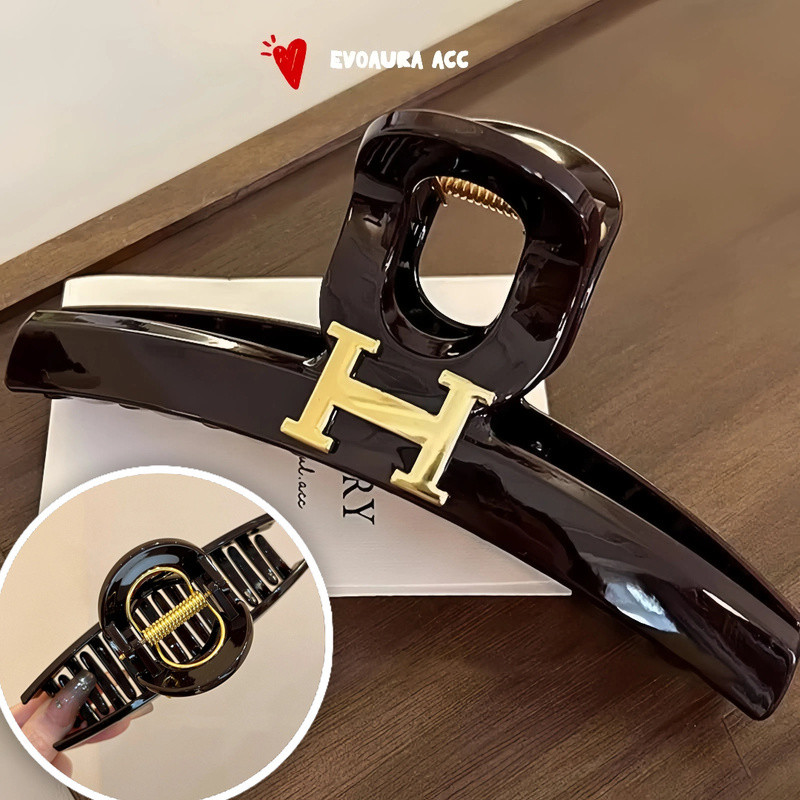 [Upgraded ] Letter H Large Clip U-Shaped Spring High-End Glossy Hair ...