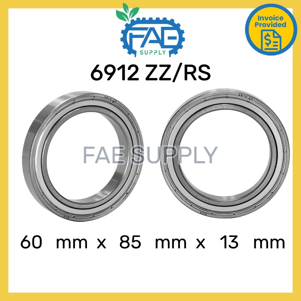 6912ZZ 6912RS 6912 Ball Bearing Deep Groove 60*85*13 mm | Shopee Malaysia