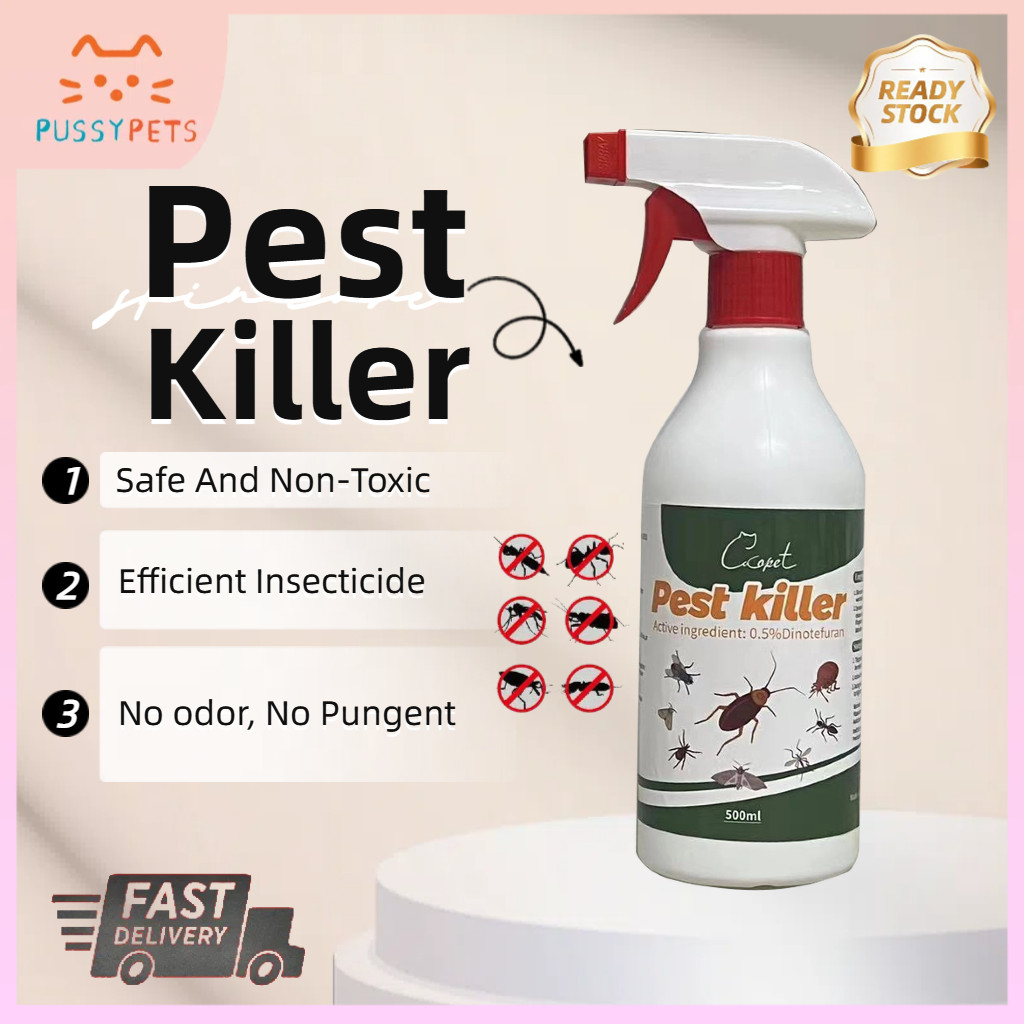 COD 500ML Cockroach Mite Killer Spray Fast Acting Insecticide For Home ...