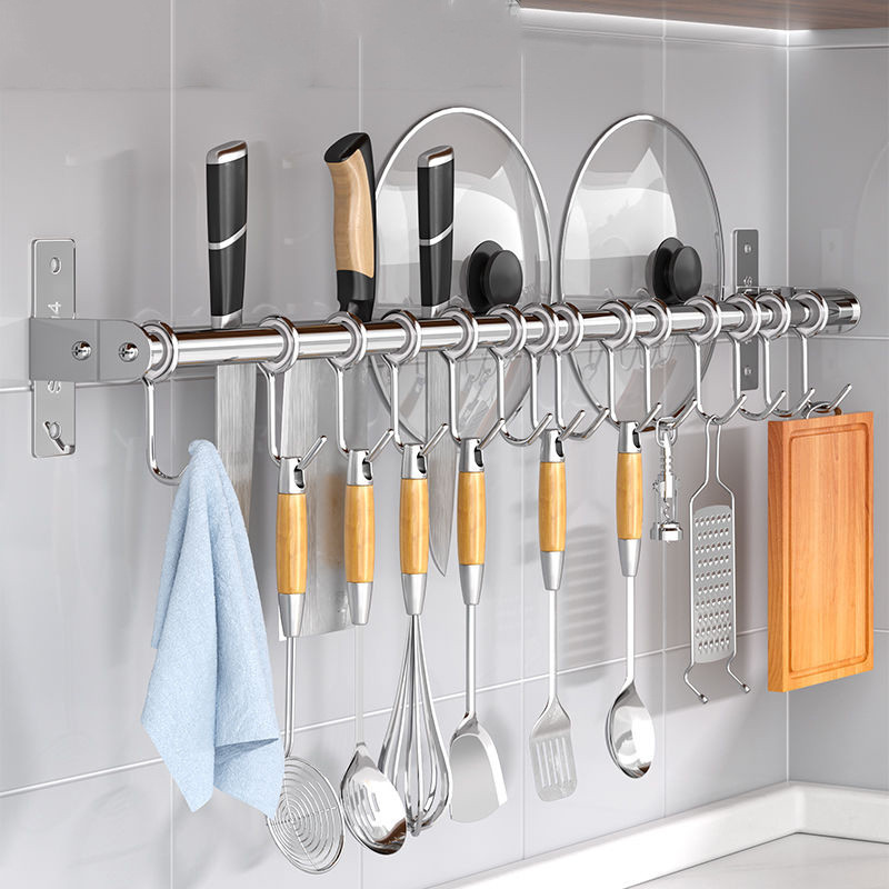 304 Stainless Steel Kitchen Hook Rack Perforation-Free Hanger Hanging ...