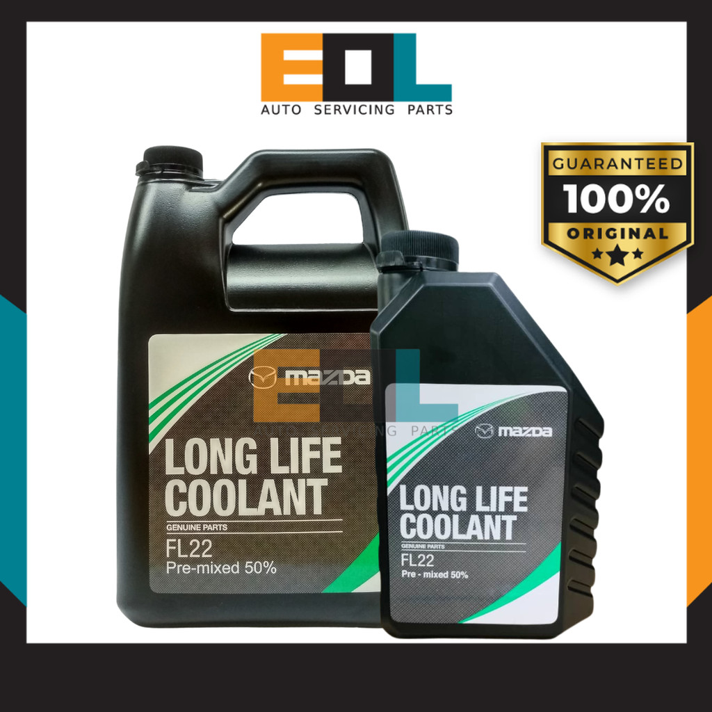 Mazda Genuine Long Life Coolant FL22 Pre-Mixed 50% - Green Color (1L/4L ...