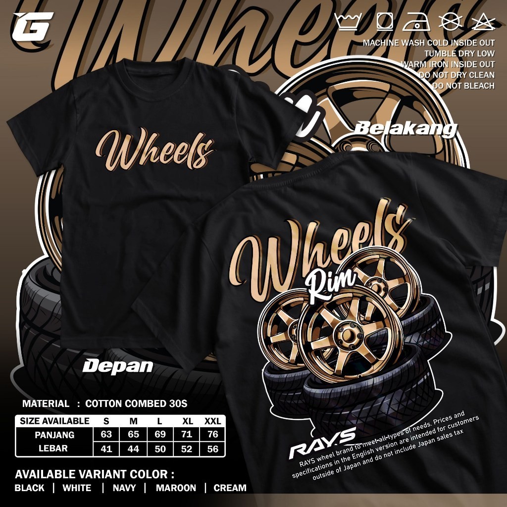 Racing T-shirt Rays Wheels Rim Te37 Te 37 Distro Motorcycle Car T-shirt ...