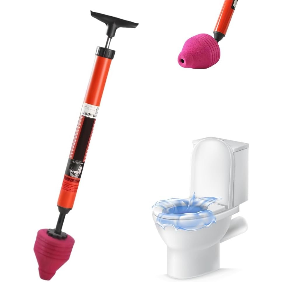 Toilet Plunger High Pressure Air Drain Blaster Gun Drain Clog Remover Tools Air Plunger Heavy Duty Drain Powerful Plungers For Toilet Unclog Toilet, Floor Drain, Bathroom(Black - View #4