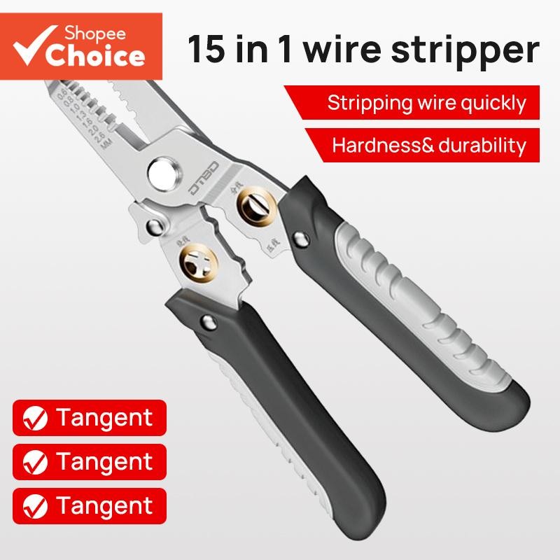 15-in-1 Stainless Steel Multi-Function Wire Stripper and Crimping Tool ...