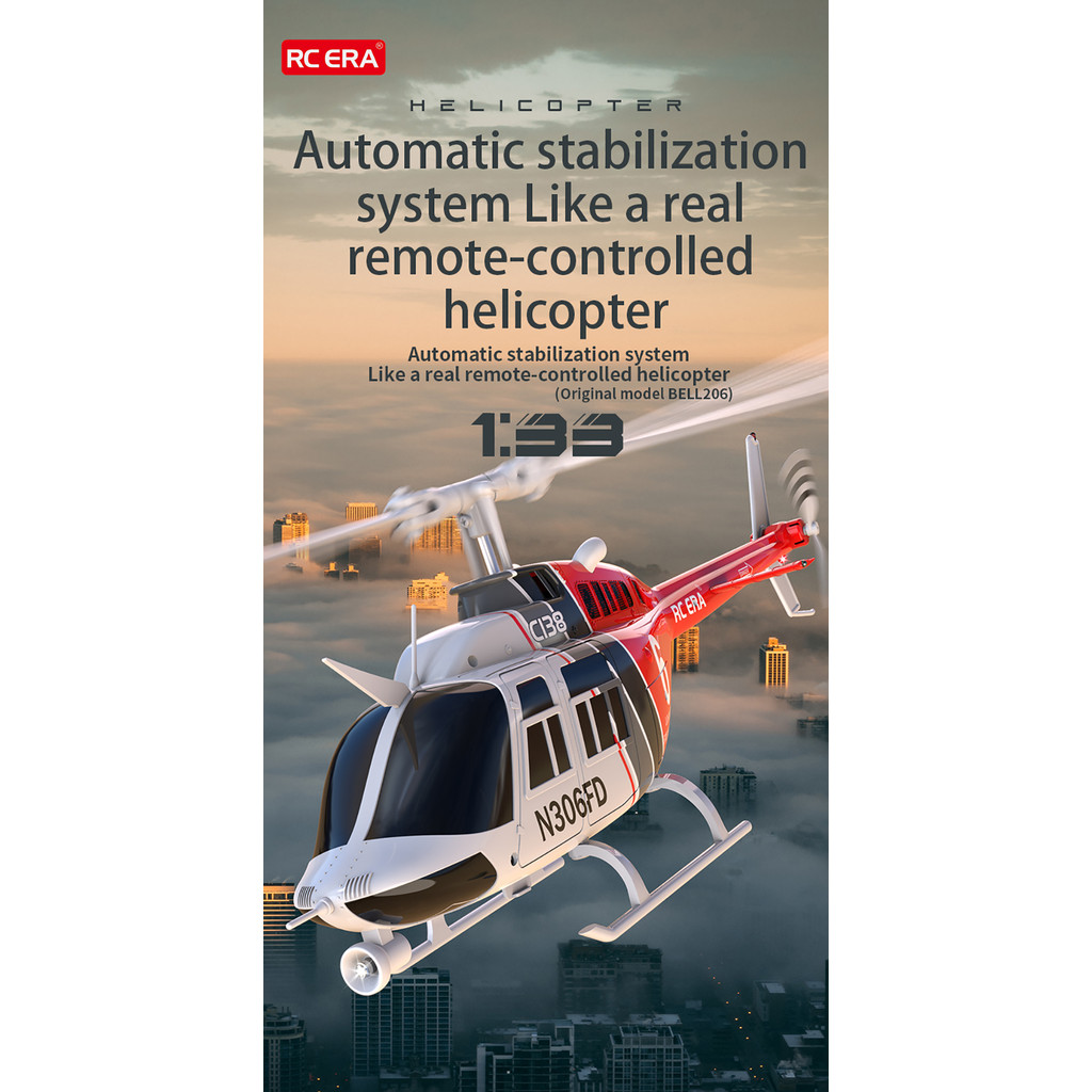 RC ERA C138 BELL 206 Jet Ranger 6-axis Gyro Stabilized Altitude Hold ...