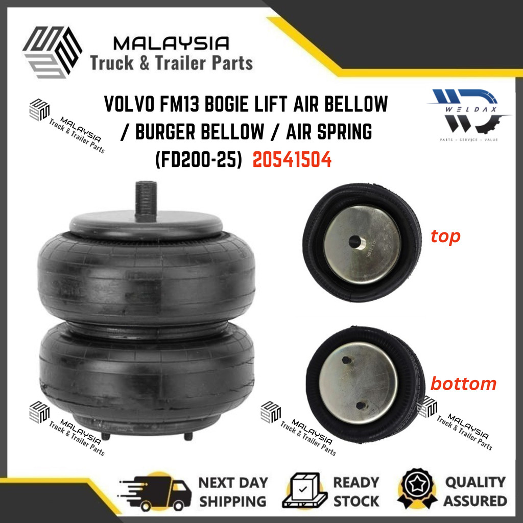 MTTP VOLVO FM13 BOGIE LIFT AIR BELLOW / BURGER BELLOW / AIR SPRING ...
